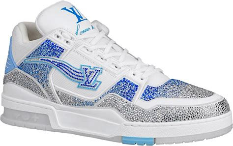 louis vuitton sneakers light blue|blue Louis Vuitton trainers.